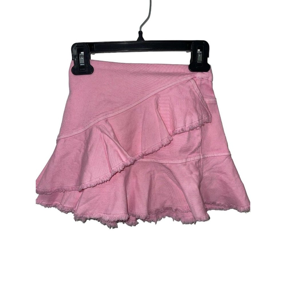 MAYORAL GIRLS Pink Skirt Asymetrical Tier Size 4 Adjustable Waist